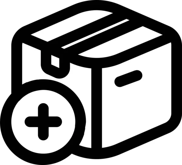 Box Delivery Logistic Symbol Umriss Stil — Stockvektor