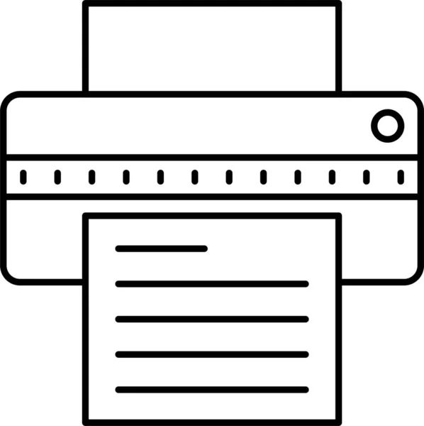 Eszköz Dokumentum Fax Ikon Vázlatos Stílusban — Stock Vector