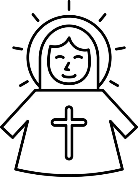 Kněz Katolický Kostel Ikona Kategorii Velikonoce — Stockový vektor