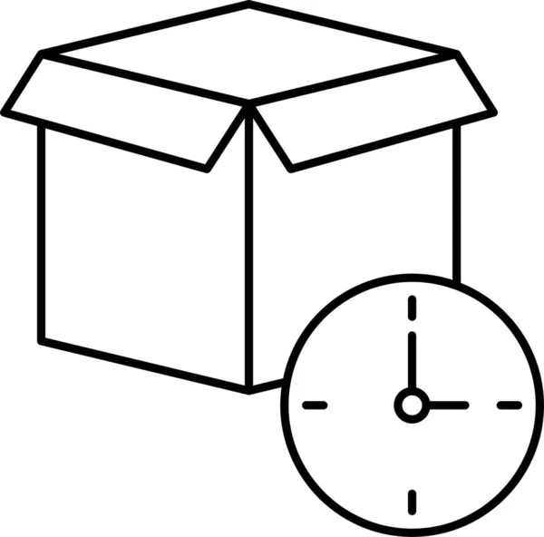 Horloge Délai Livraison Icône — Image vectorielle