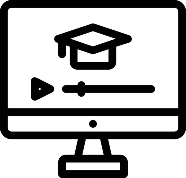 Computer Learning Education Icon Education School Learning Category — 图库矢量图片