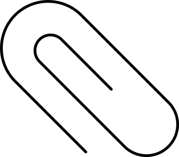 Clip Pin Symbol Umrissstil Anbringen — Stockvektor