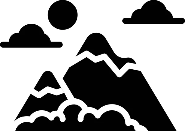 Альпинистская Икона Отдыха Категории Туризм Отели Гостеприимство — стоковый вектор