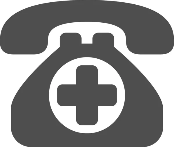 Tísňové Číslo Telefonní Ikona Nemocnicích Kategorie Zdravotní Péče — Stockový vektor