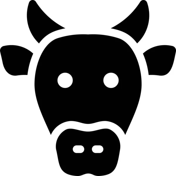 Ikona Krowy Zwierzęcej Kategorii Ramadan Eid — Wektor stockowy