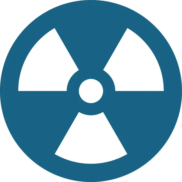 Danger Hazard Nuclear Icon Solid Style — Stock Vector