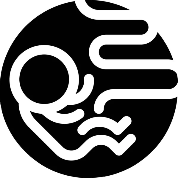 Bebé Embrión Feto Icono Estilo Sólido — Archivo Imágenes Vectoriales