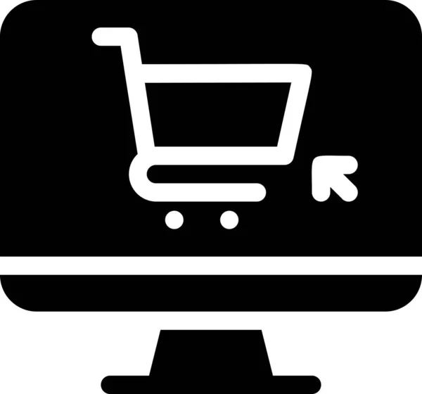 Commerce Markt Plaats Online Winkel Icoon Shopping Commerce Categorie — Stockvector