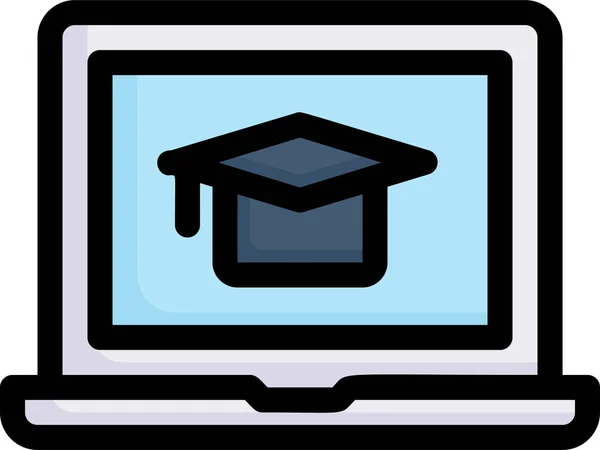 Learning Education Learning Icon Filled Outline Style — Stock vektor