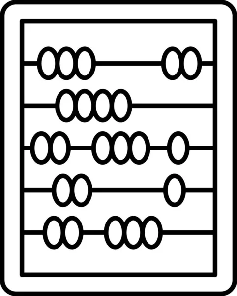 Abacus Icono Cálculo Contable Estilo Esquema — Archivo Imágenes Vectoriales