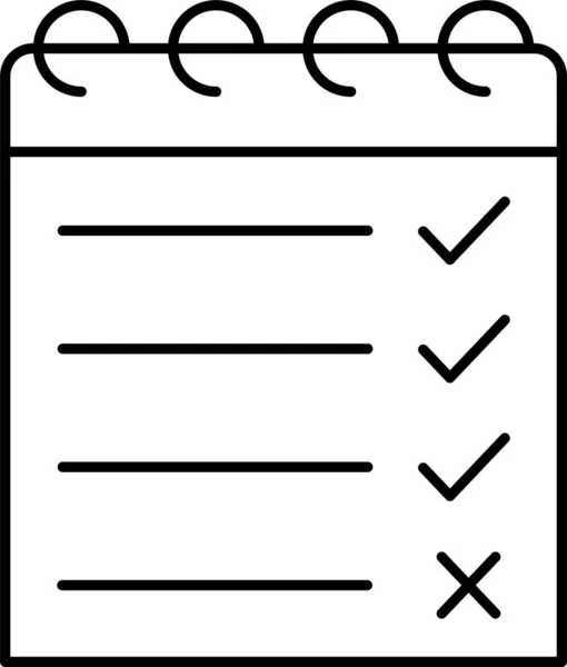Checklist Notepad Tick Icon — Stock vektor