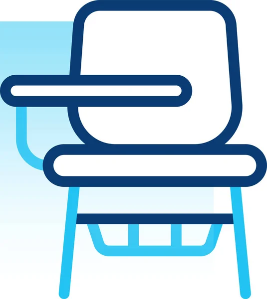 Cadeira Ícone Educação Mesa Categoria Educação Escola Aprendizagem — Vetor de Stock