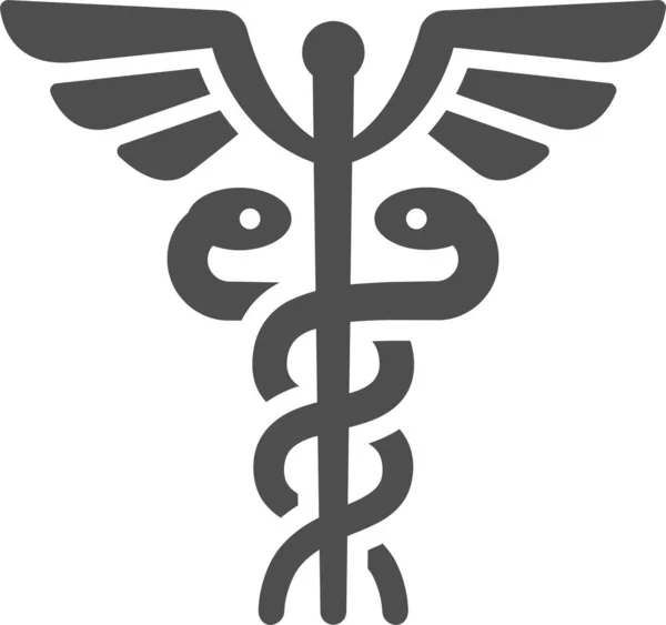 Caduceus Pharmacy Serpent Icon — Stock Vector