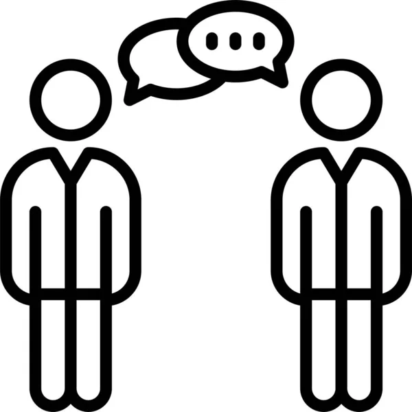 Discussion Conversation Réunion Icône — Image vectorielle