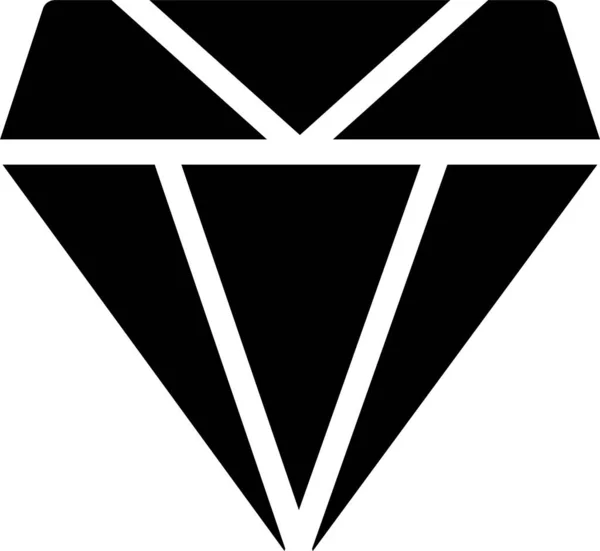 Icono Gema Finanzas Diamantes Estilo Sólido — Archivo Imágenes Vectoriales