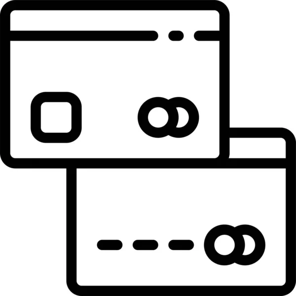 Digitaal Pictogram Bankkaart Categorie Elektronische Apparaten — Stockvector