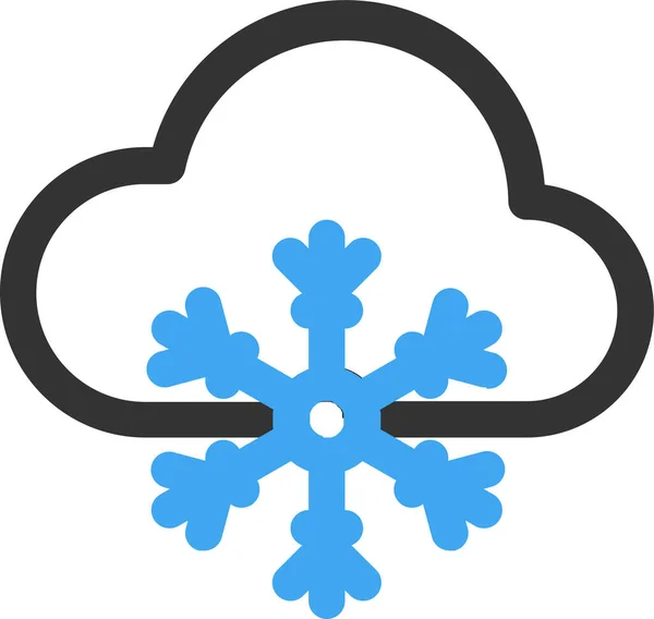 Cloud Seasons Snow Icon Outline Style — Stock vektor