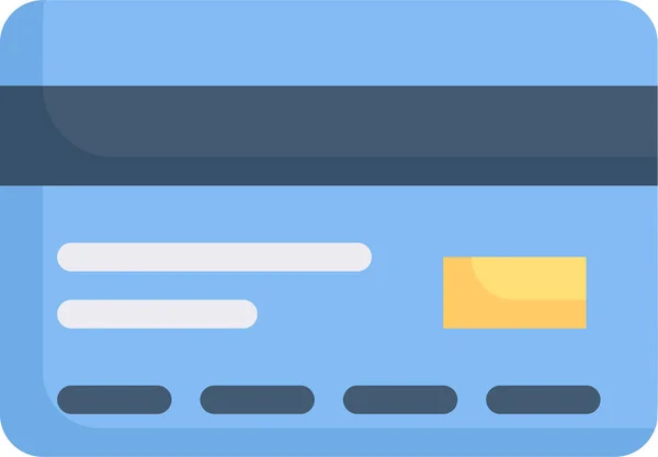 Значок Дебетової Картки Бізнес Картки Плоскому Стилі — стоковий вектор