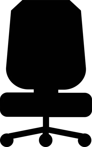 Chair Decor Furniture Icon Solid Style — Stock Vector