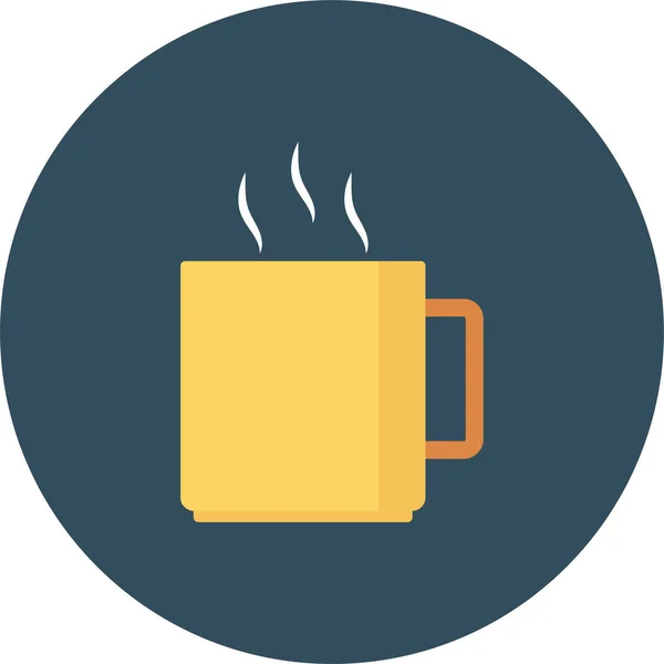 咖啡杯图标 扁平风格 — 图库矢量图片