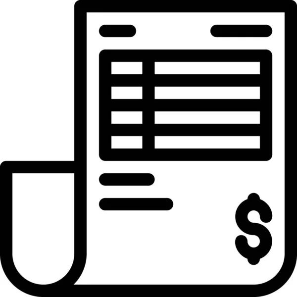 Bill Ecommerce Invoice Icon Shopping Ecommerce Category — 스톡 벡터