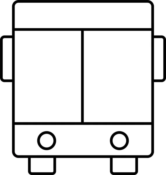 Ikona Automobilové Autobusové Dopravy Stylu Osnovy — Stockový vektor