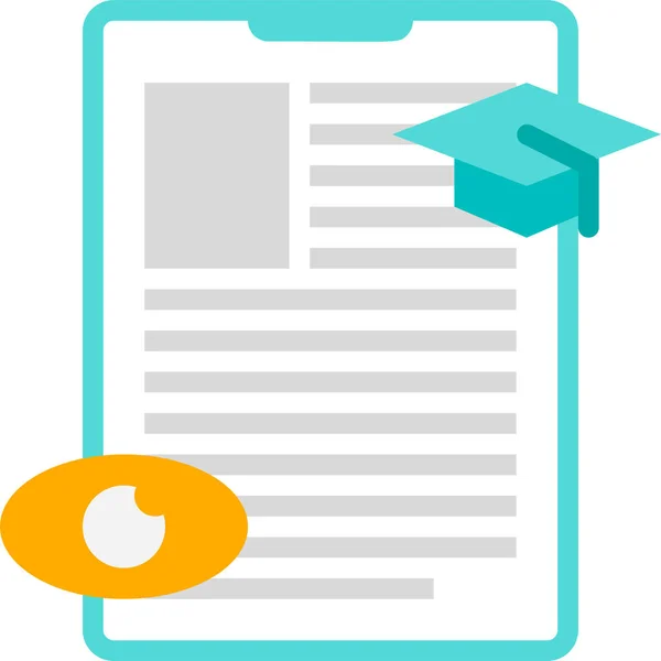 Online Learning Education Elearning Icon Filled Outline Style — Vector de stock