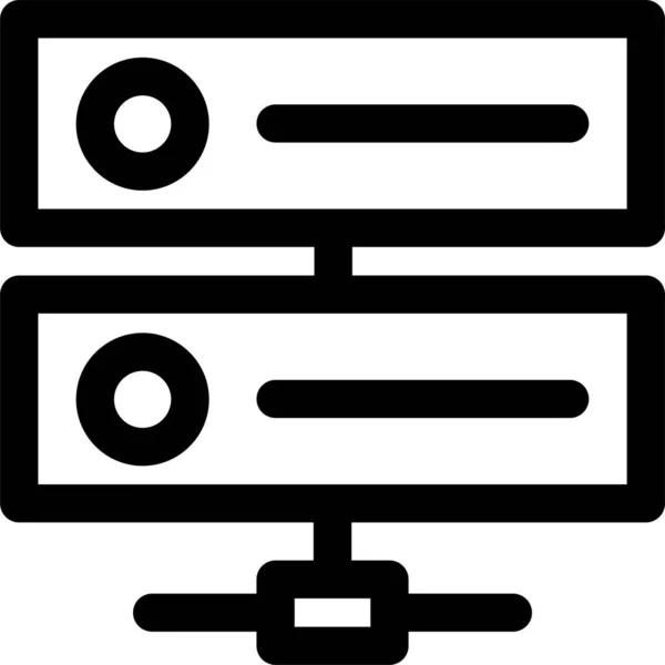 Database Datacenter Gpu Icon — Stock Vector