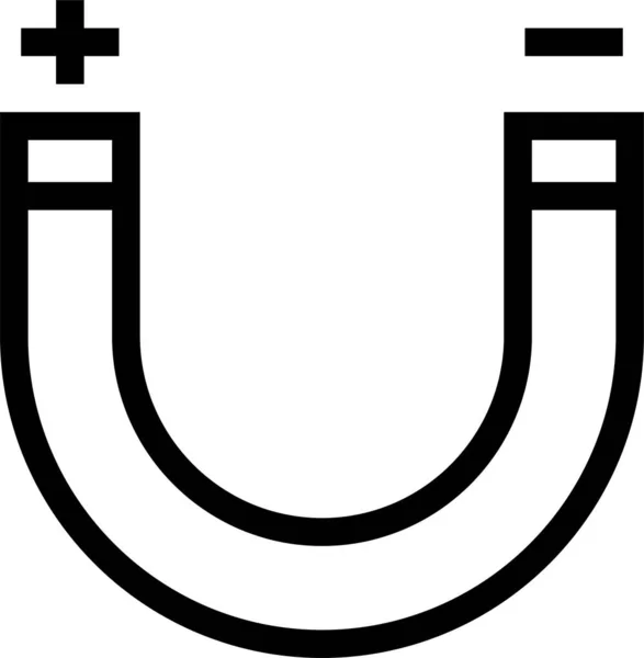 Attraktion Labor Magnet Symbol Umriss Stil — Stockvektor