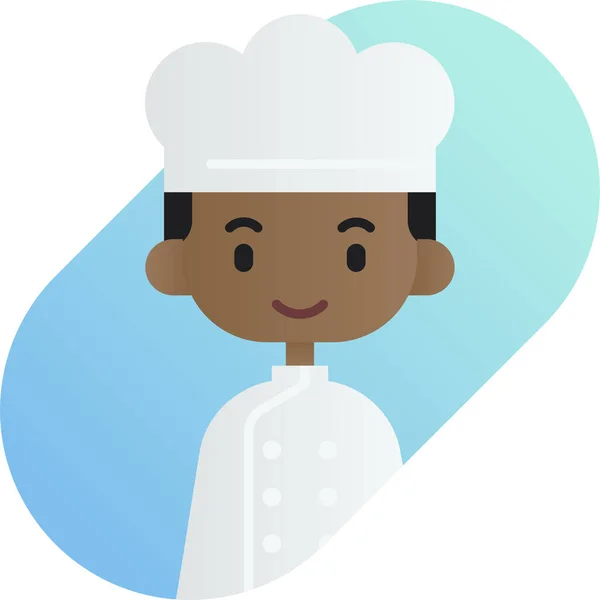 African Avatar Baker Ikon Flat Form – stockvektor