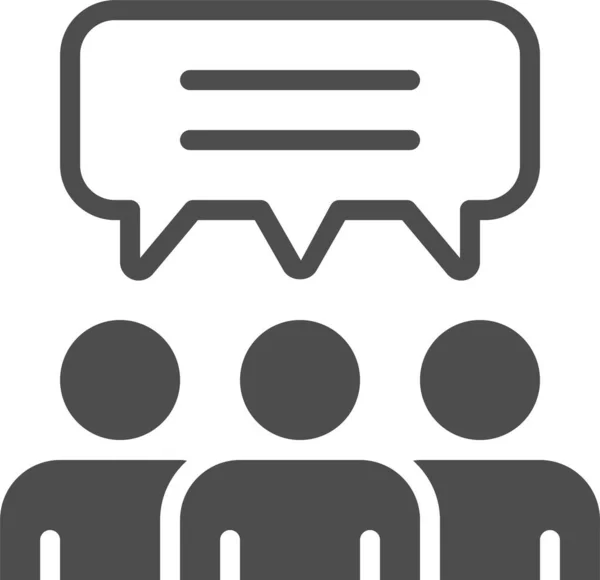 Personas Hablando Grupo Chat Icono — Archivo Imágenes Vectoriales