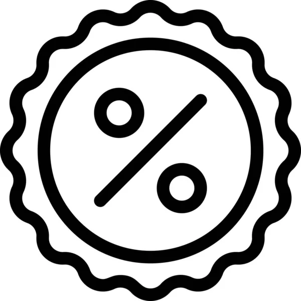 Porcentaje Descuento Icono Promoción — Vector de stock