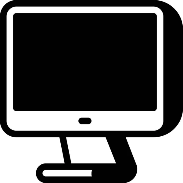 Business Computer Desktop Icon Συμπαγές Στυλ — Διανυσματικό Αρχείο