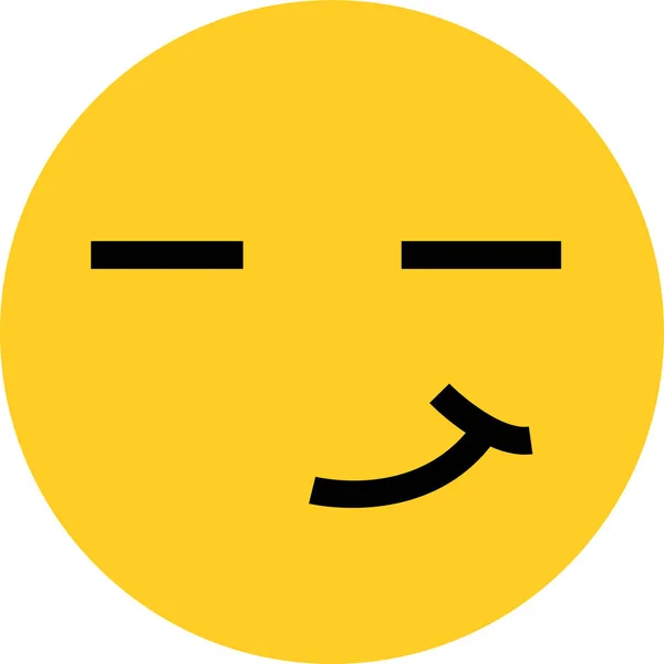 Emoji Émotion Icône Essentielle Dans Style Plat — Image vectorielle