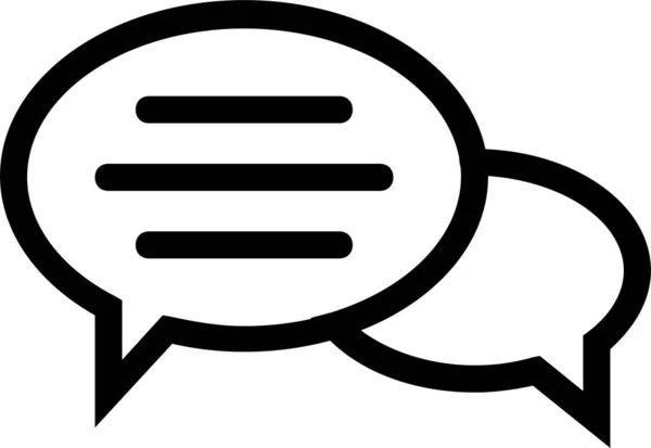 Εικονίδιο Επικοινωνίας Φυσαλίδων Συνομιλίας Στυλ Περίγραμμα — Διανυσματικό Αρχείο