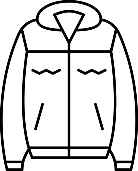 Cloth Coat Dress Icon Outline Style — Stock Vector