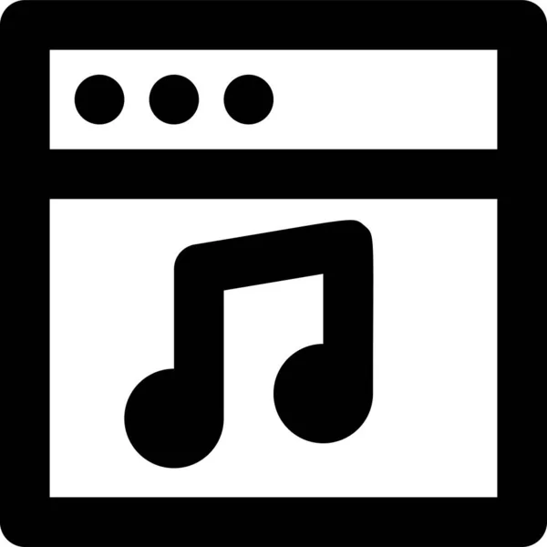 Webseite Player Musik Ikone — Stockvektor