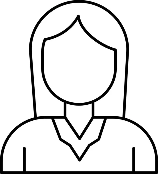 Avatar Employé Icône Féminine — Image vectorielle