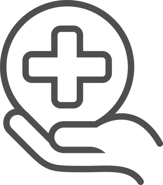 Здравоохранение Здравоохранение Икона Стиле Набросков — стоковый вектор