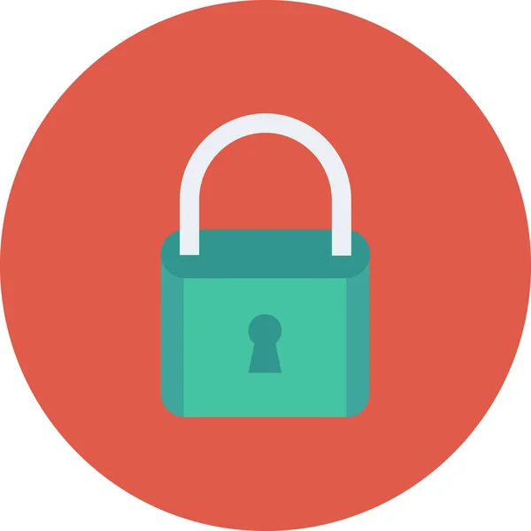 Lock Password Protect Icon Flat Style — Stock Vector