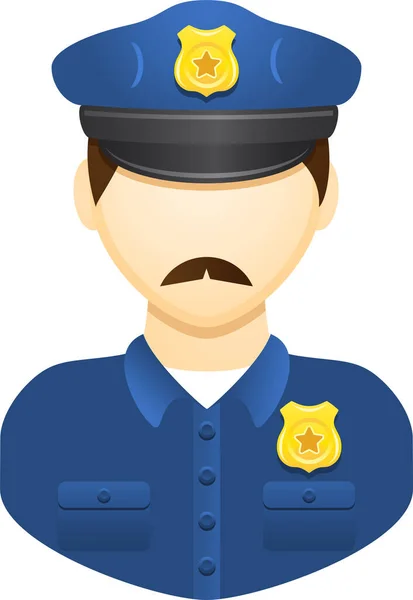 Cop Job Man Icon Avatar Category — Stock Vector