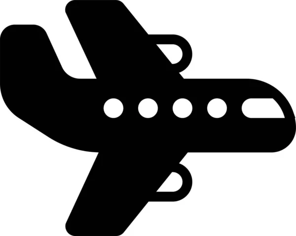 Vliegtuig Commerce Vliegende Pictogram Solide Stijl — Stockvector