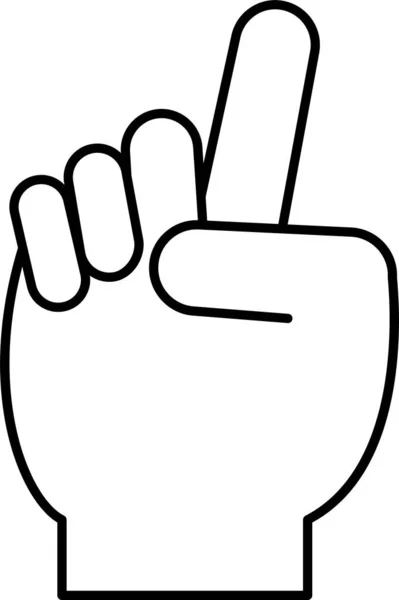 Finger Gest Hand Ikon Kontur Stil — Stock vektor