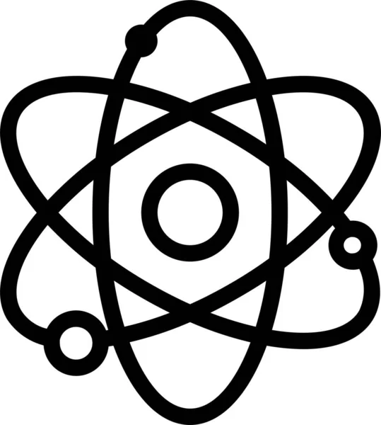 Atom Zpět Školního Vzdělávání Ikona Stylu Osnovy — Stockový vektor