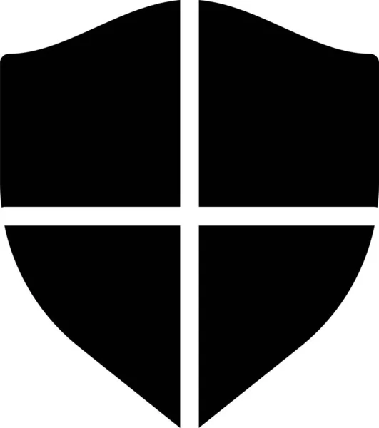 Icono Seguridad Protección Antivirus Estilo Sólido — Archivo Imágenes Vectoriales