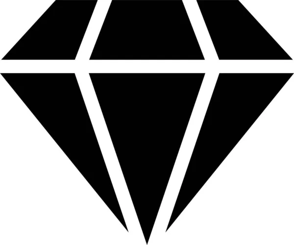 Diamante Finanças Jóia Ícone Estilo Sólido — Vetor de Stock