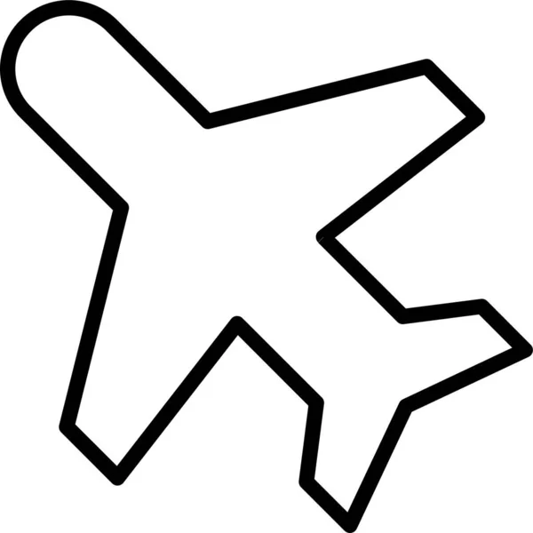 Flugzeug Flugzeug Transport Symbol Tourismus Hotels Hospitality Kategorie — Stockvektor