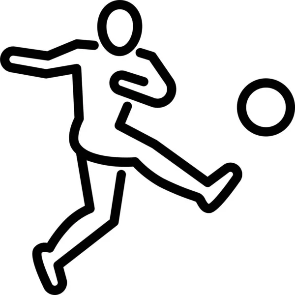 Action Competition Football Icon Outline Style — Stock vektor