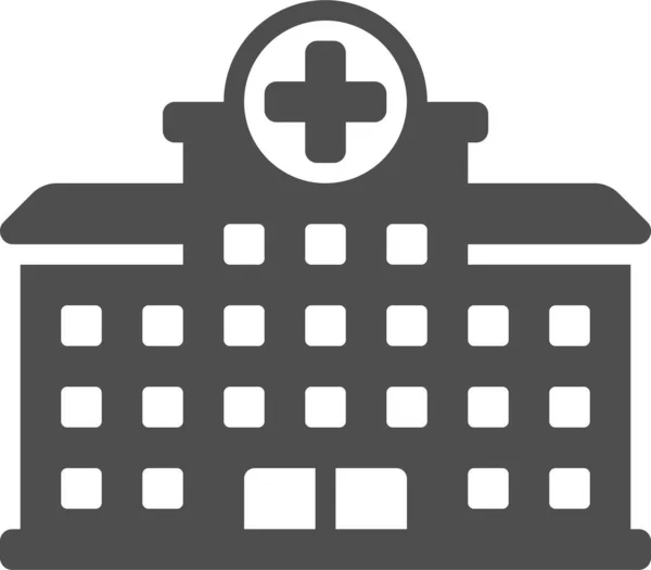 Hospital Clínica Edificio Icono — Vector de stock