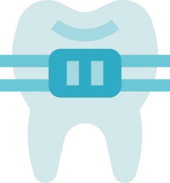 Cuidado Dental Dentista Frenos Icono — Vector de stock